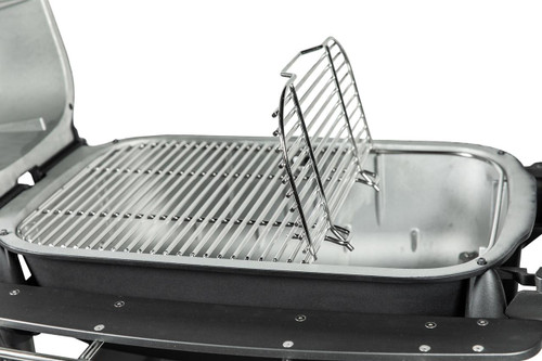 PK Grills PK300 Stainless Steel Hinge Grid, stainless steel hinge grid on a barbecue grill