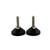 PK Grills PK360 Adjustable Feet, pair of black rubber feet with adjustable metal threaded rods for grill stability and leveling.