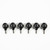 PK Grills PK360 Shelf Knob Kit, black round knobs with threaded screw bases for grill shelf customization.