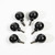 PK Grills PK360 Shelf Knob Kit, six black shelf knobs with threaded metal screws for grill accessory customization.