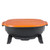 PK Grills PKGO Hibachi, portable charcoal grill with orange lid and black body, compact and versatile outdoor cooking appliance.