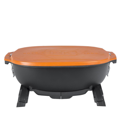 PK Grills PKGO Locking Cutting Board Cover, black and orange cover for PK Grills PKGO portable grill.