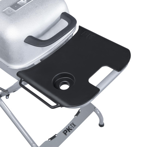 PK Grills PKTX Folding Stand, portable folding stand with a black cooking surface and a handle for easy transport.
