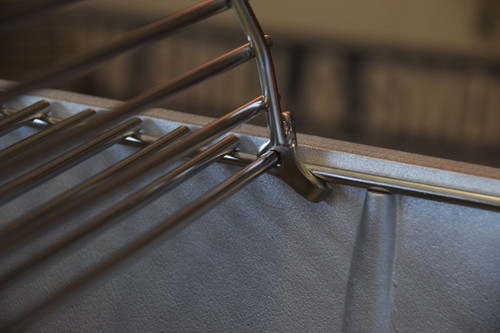 PK Grills Stainless Steel Cooking Grid for Original PK, close-up view of the stainless steel grill grate for enhanced durability and easy cleaning.
