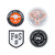 PK Grills Sticker Bundle, collection of four barbecue and grill-themed stickers with various designs and logos.