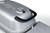PK Grills The All New Original PK300 Grill & Smoker - PK Classic Silver, close-up of the silver grill and smoker with black handle and control knob.