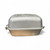 PK Grills The Original PKTX Grill & Smoker - Classic Silver (Imperfect), front view of the silver portable grill and smoker with a rounded rectangular shape and metal handles.