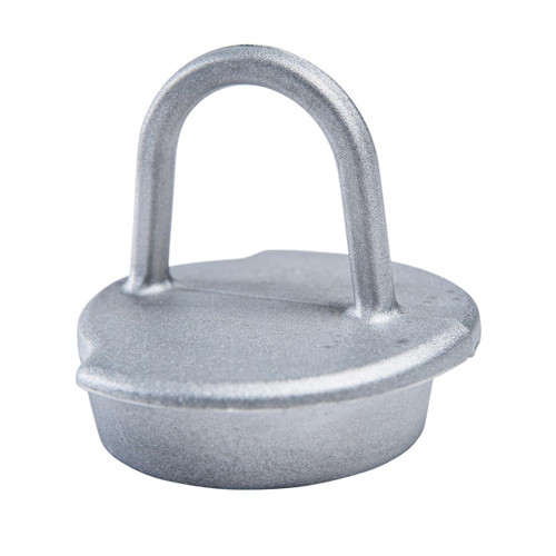 PK360 Replacement Ash Plug, silver metal ash plug with a U-shaped handle and a flat base for grill or smoker maintenance.
